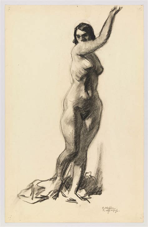 Edward Hopper Standing Female Nude With Raised Arm Whitney Museum