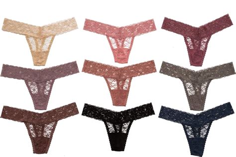 Alyce Ives Intimates Womens All Lace Thong Assorted Xl Pack