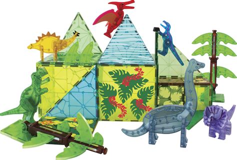 Magnatiles Magna-Tiles Dino World XL 50 Piece Set - Building Blocks