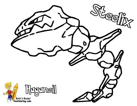 Pokemon Onix Coloring Pages Sketch Coloring Page