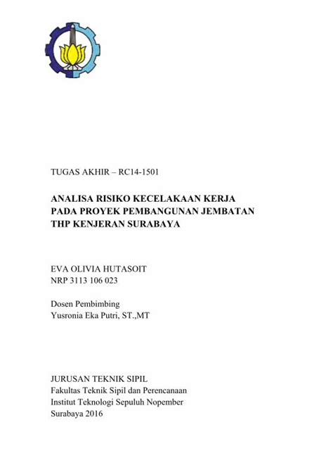 ANALISA RISIKO KECELAKAAN KERJA PADA PROYEK PEMBANGUNAN PDF