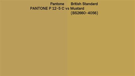 Pantone P C Vs British Standard Mustard Bs Side By Side