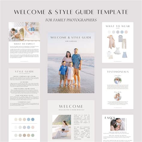 Family Photography Welcome & Style Guide, Photography Guide Canva