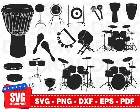 Drum Svg Drummer Svg Music Svg Bass Svg Drum Silhouette Etsy