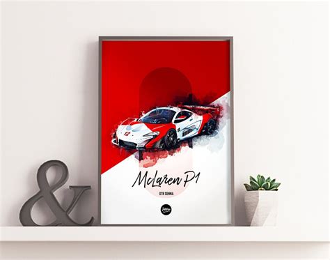 Mclaren P Gtr Senna Poster Print Wall Art Home Decor Etsy