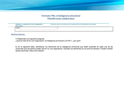 TN U1 AA2 EA3 Formato Formato PNL E Inteligencia Emocional Plantilla