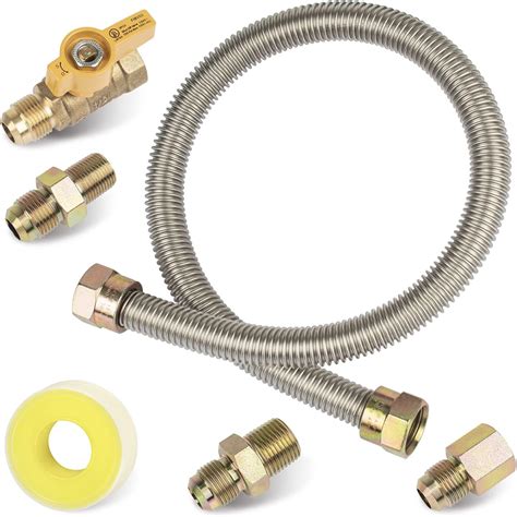 One Stop Universal Gas Appliance Hook Up Kit F271239 Includes 22 Inch Flexible Gas Line On