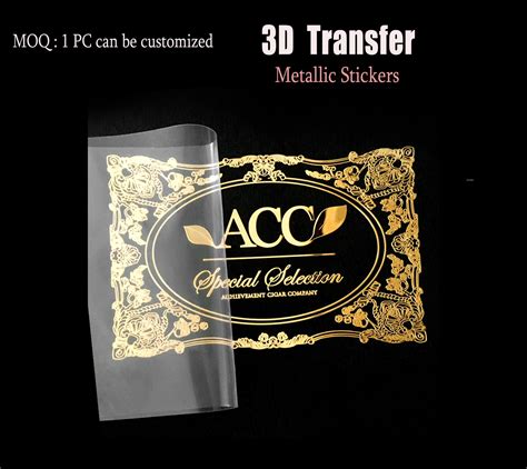 Custom 3d Logo Metal Transfer Stickers UV Adhesive Sticker Etsy