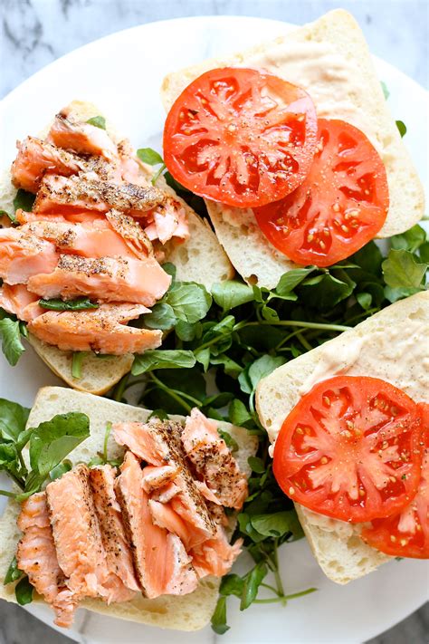 Grilled Salmon Sandwiches With Sesame Aioli Perpetually Hungry