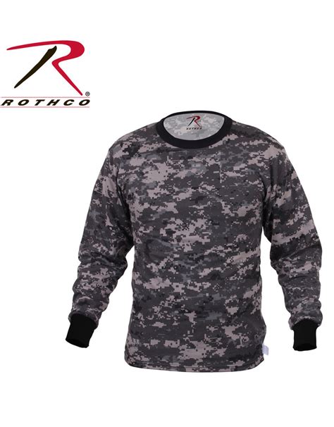 Rothco Long Sleeve Digital Camo T Shirt Subdued Army Supply Store