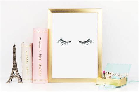 Eyelash Print Lashes Print Makeup Print Eyelashes Makeup