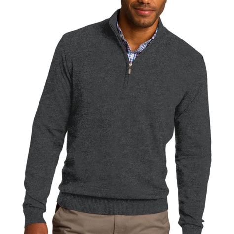 Port Authority Mens Quarter Zip Sweater Sw290