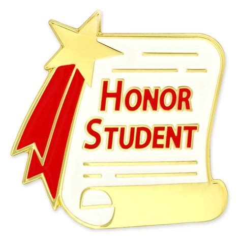 Honor Student Scroll Pin Front Honor Student Student Honor