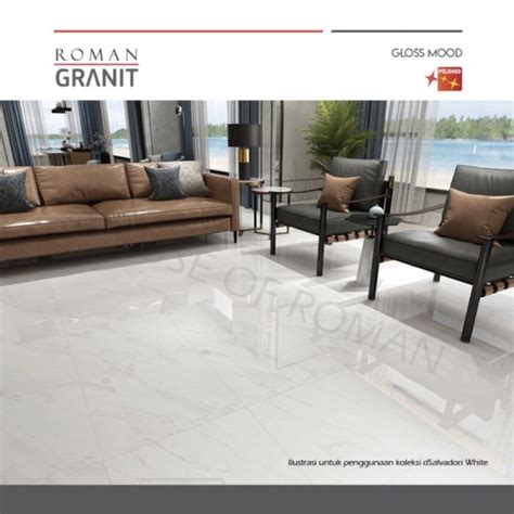 Jual Granit Lantai Putih Motif Marmer 60x60cm Lantai Motif Marmer Roman