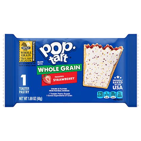 Pop-Tarts Toaster Pastry, Whole Grain, Strawberry, Frosted 1 ea | Shop | Ptacek's IGA