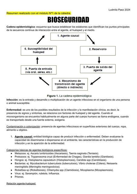 Bioseguridad APUNTES MED UNLP UDocz