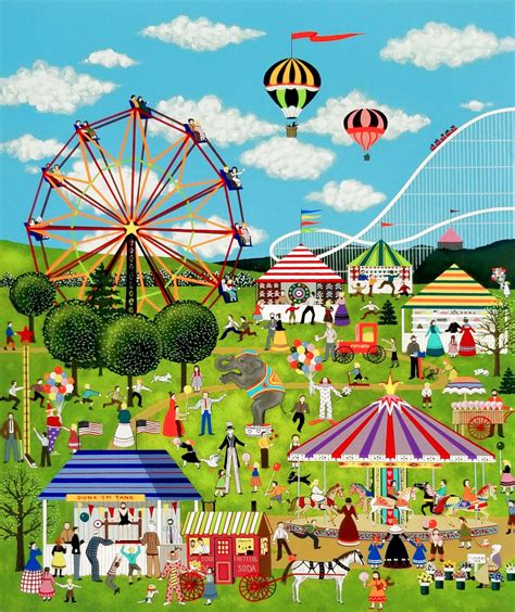 Carnival Time At Willow Bend PP Limited Edition Serigraph By Jane