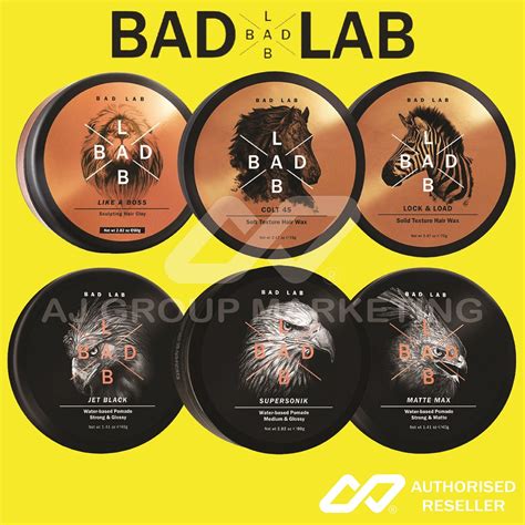 Bad Lab Pomade Hair Wax Clay 40g 120g Matte Max Jet Black