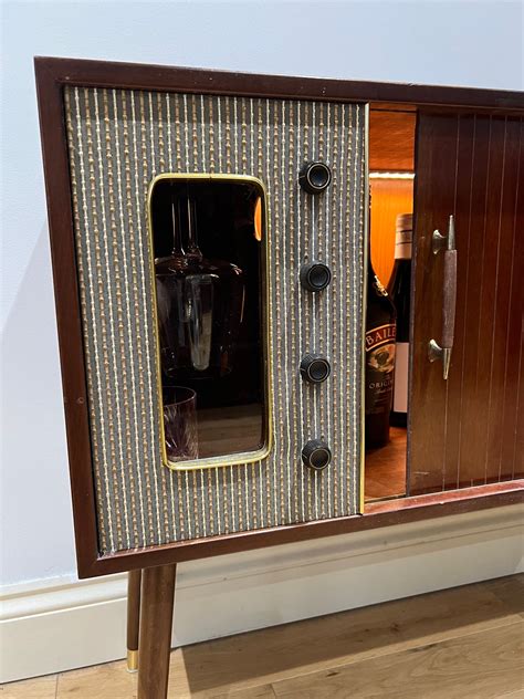 Standing Bar Cabinet Unit Converted From Vintage Ace Radiogram With