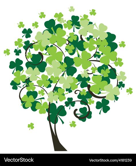 Shamrock Tree Royalty Free Vector Image Vectorstock