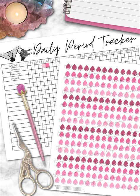 Free Printable Period Tracker And Stickers Cute A Country Girls Life