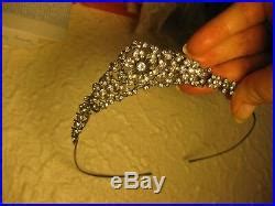 Diademe Ou Collier Ancien En Argent Massif D Epoque Art Nouveau