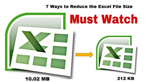 How To Reduce Size Of Excel Files How To Reduce Excel File Size