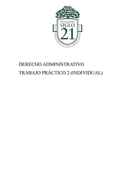 Tp D Adm Cambiar Palabras Derecho Administrativo Trabajo Pr Ctico