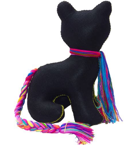 Gato Simón Bordado a mano 37 cm Chiapas Mágico