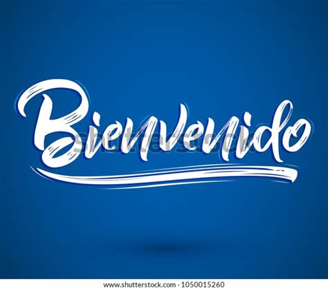 Bienvenido texto español de bienvenida ilustración vectorial de letras