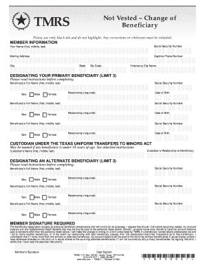 Fillable Online Plano TMRS Plano Gov Fax Email Print PdfFiller