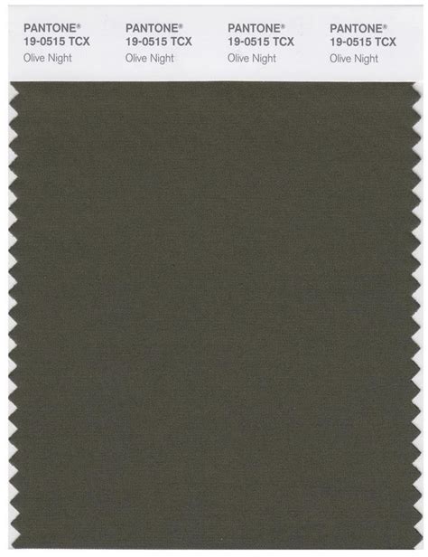 Pantone Smart 19 0515 Tcx Color Swatch Card Olive Night Pantone