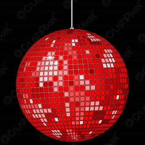 Red Disco Ball Stock Vector Crushpixel