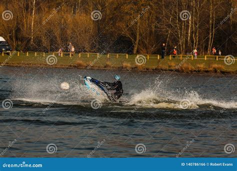 Stunts with a jet ski editorial photo. Image of watercraft - 140786166