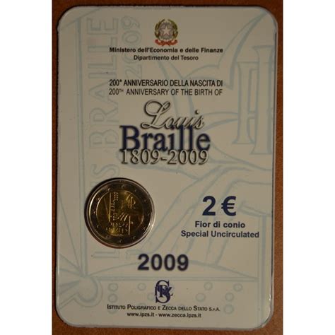 Eurocoin Eurocoins 2 Euro Italy 2009 200th Anniversary Of Birth O