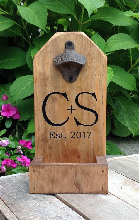 Personalized Beer Bottle Opener Groomsmen Gift Rustic Etsy