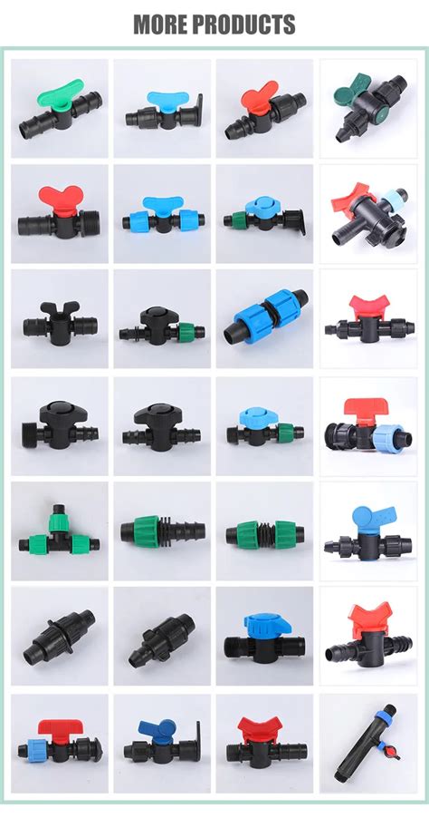 Plastic Irrigation Hose Pipe Fittings Mm Drip Tape Fitting Lock