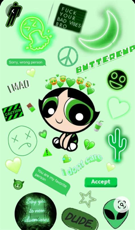 Download Green Aesthetic Powerpuff Girls Buttercup Wallpaper