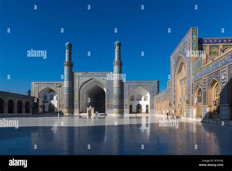 Courtyard Of Herat Friday Mosque Jami Masjid Or Central Blue Mosque