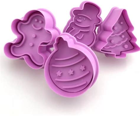 Moldes De Galletas De Navidad 3d Snowman Bell Árbol De Navidad Biscuits