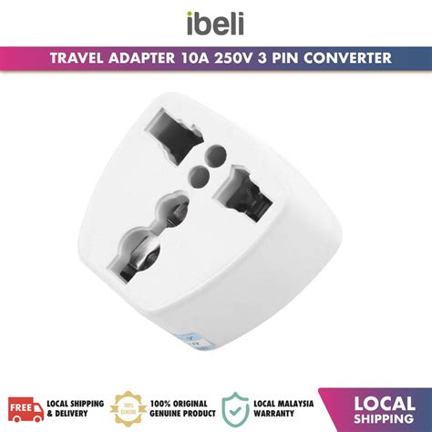 Travel Adapter 10a 250v Travel Universal Uk Plug 3 Pin Malaysia Socket Converter Shopee Malaysia