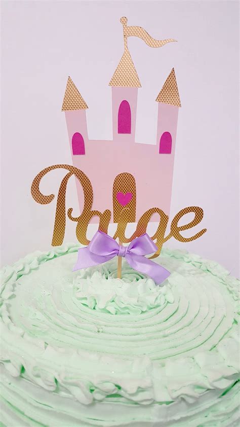 Princess Castle Cake Topper Royal Cake Decoration Etsy