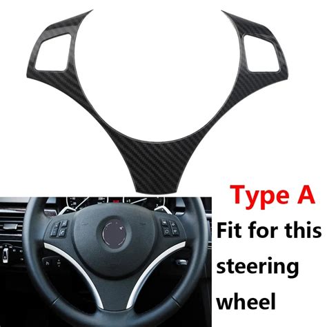 Carbon Fiber Car Steering Wheel Panel Decoration Cover Trim Moulding