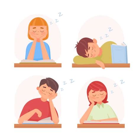 Sleeping In Class Funny Cartoon
