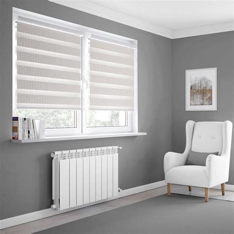 White Day And Night Blinds Made To Measure In Ice White Just Blinds