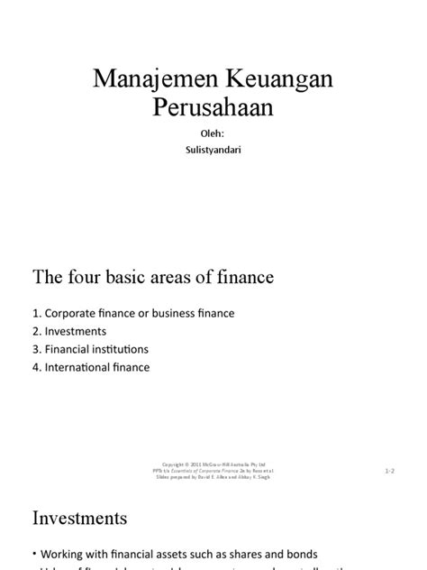 Webinar Manajemen Keuangan Perusahaan Pdf Net Present Value Partnership