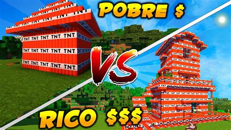 Casa De 20 Tnt Pobre Vs Casa De 10000 Tnt Rico Cual Es Mejor