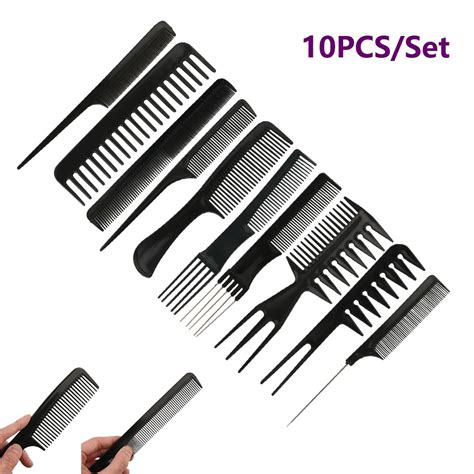 10 Pcs Set Professional Anti Static Salon Barber Hair Combs Comb