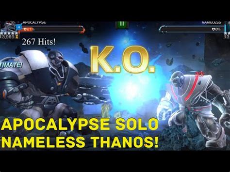 Apocalypse Vs Nameless Thanos One Shot Grandmasters Gauntlet YouTube