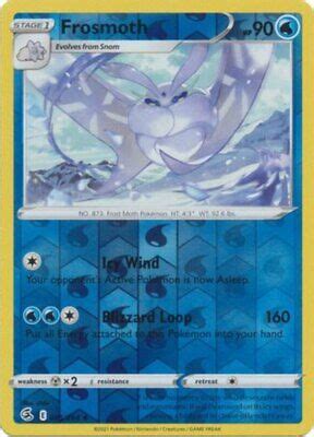 LP Pokemon Frosmoth 085 264 Uncommon Reverse Holo Lightly Played